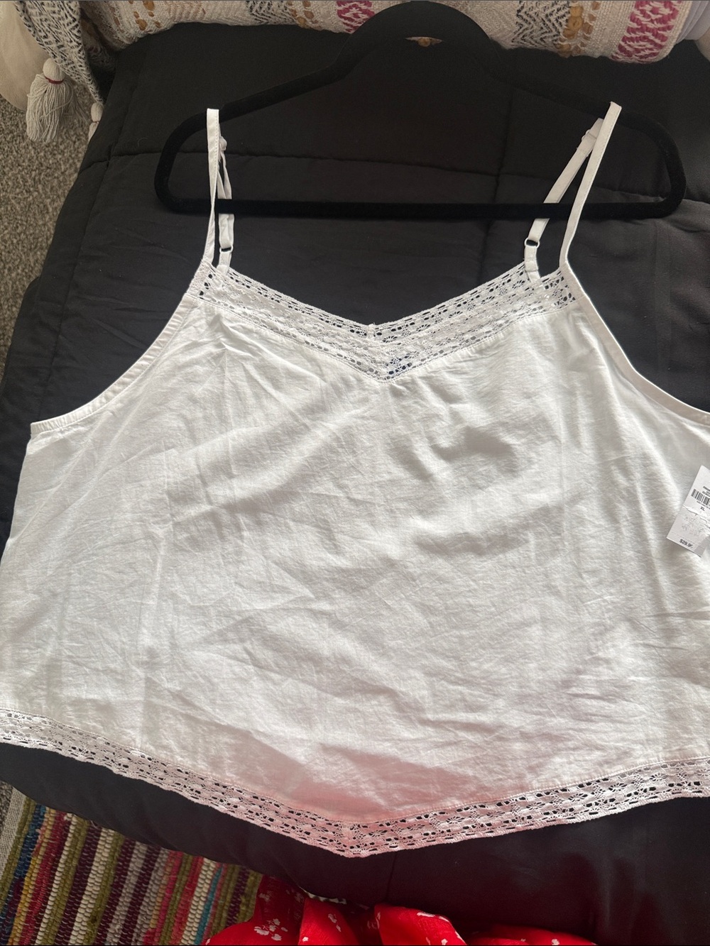 Old Navy White Lace-Trim Camisole Top - Women